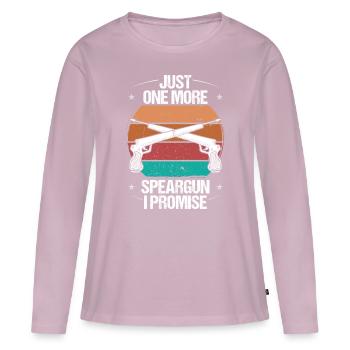 Spearfisher Just one more Speargun I promise - Frauen Premium Bio Langarmshirt - Altrosa - Vorne - Julia (174cm)