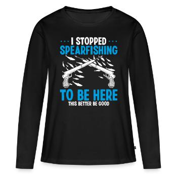 Süearfisher Fins Spearo Apnea Diver Freediving - Women's Premium Organic Long Sleeve Shirt - black - Front - Julia (174cm)