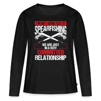 Spearfisher Spear Freediving Apnea Diver Fins - Women's Premium Organic Long Sleeve Shirt - black - Front - Julia (174cm)