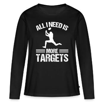 Wide Receiver All I need is more Targets Football - Women's Premium Organic Long Sleeve Shirt - black - Front - Julia (174cm)