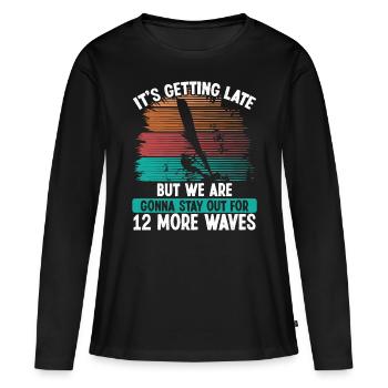 Windsurfing Board more Waves Wind Windsurfer Sail - Women's Premium Organic Long Sleeve Shirt - black - Front - Julia (174cm)
