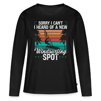 Windsurfer Sorry I cant I have WindsurfingWindsurf - Women's Premium Organic Long Sleeve Shirt - black - Front - Julia (174cm)