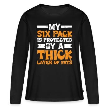 Mon pack de six est protégé par une épaisse couche de graisses2 - T-shirt manches longues Premium bio Femme - noir - Devant - Julia (174cm)