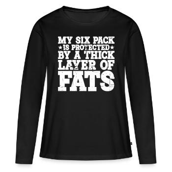 Mon pack de six est protégé par une épaisse couche de graisses3 - T-shirt manches longues Premium bio Femme - noir - Devant - Julia (174cm)