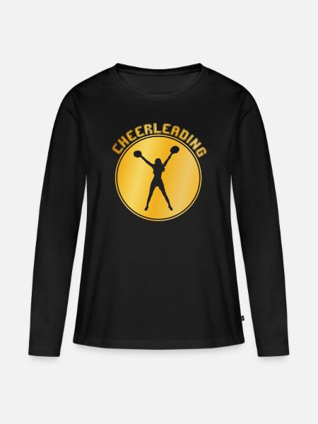 cheerleading - Frauen Premium Bio Langarmshirt - Schwarz