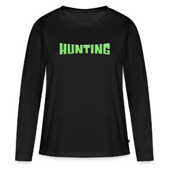 Hunt - Women's Premium Organic Long Sleeve Shirt - black - Front - Julia (174cm)
