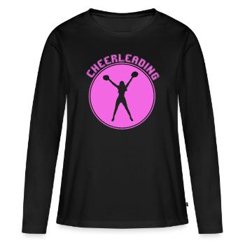 cheerleading - T-shirt manches longues Premium bio Femme - noir - Devant - Julia (174cm)