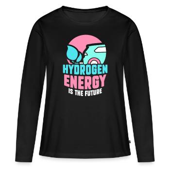 L’énergie de l’hydrogène est l’avenir de l’hydrogène - T-shirt manches longues Premium bio Femme - noir - Devant - Julia (174cm)