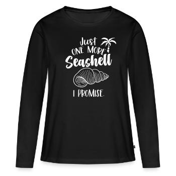 Nur Noch Eine Muschel Ich Verspreche Es Muscheln - Frauen Premium Bio Langarmshirt - Schwarz - Vorne - Julia (174cm)
