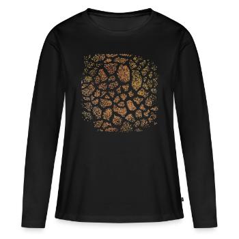 Gifarre Girafe Fourrure Safari Costume Costume Carnaval - T-shirt manches longues Premium bio Femme - noir - Devant - Julia (174cm)
