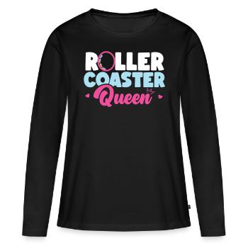 Roller Coaster Roller Coaster - Women's Premium Organic Long Sleeve Shirt - black - Front - Julia (174cm)