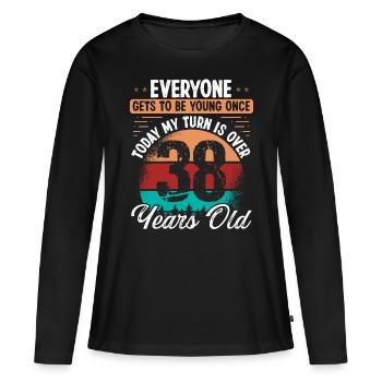 38 Year Old Birthday Idea for Men 38 Birthday - Frauen Premium Bio Langarmshirt - Schwarz - Vorne - Julia (174cm)