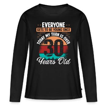 30 Year Old Birthday Idea for Men 30 Birthday - Frauen Premium Bio Langarmshirt - Schwarz - Vorne - Julia (174cm)