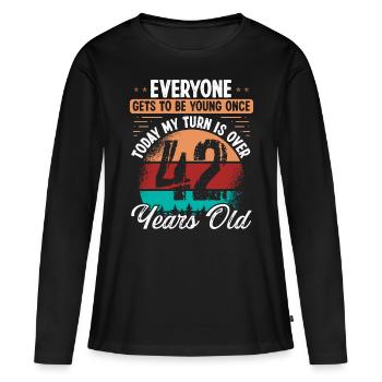 42 Year Old Birthday Idea for Men 42 Birthday - Women's Premium Organic Long Sleeve Shirt - black - Front - Julia (174cm)