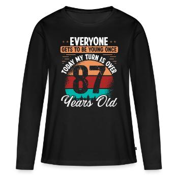 87 Year Old Birthday Idea for Men 87 Birthday - Women's Premium Organic Long Sleeve Shirt - black - Front - Julia (174cm)