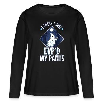Je pense que je viens de faire un vice-président exécutif de mon pantalon - T-shirt manches longues Premium bio Femme - noir - Devant - Julia (174cm)