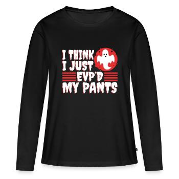 Je pense que je viens de faire un vice-président exécutif de mon pantalon - T-shirt manches longues Premium bio Femme - noir - Devant - Julia (174cm)