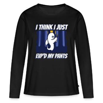Je pense que je viens de faire un vice-président exécutif de mon pantalon - T-shirt manches longues Premium bio Femme - noir - Devant - Julia (174cm)