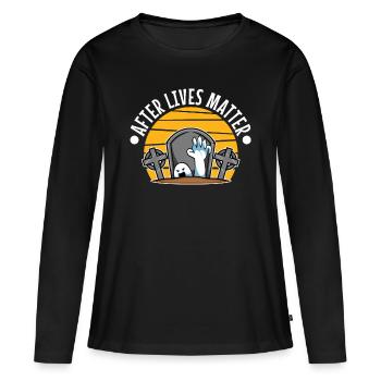 Après que des vies comptent - T-shirt manches longues Premium bio Femme - noir - Devant - Julia (174cm)