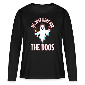 I'm Just Here For The Boos - Women's Premium Organic Long Sleeve Shirt - black - Front - Julia (174cm)