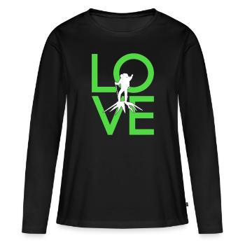 Bergsteigen - Frauen Premium Bio Langarmshirt - Schwarz - Vorne - Julia (174cm)