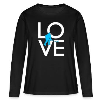 Eishockey - Frauen Premium Bio Langarmshirt - Schwarz - Vorne - Julia (174cm)
