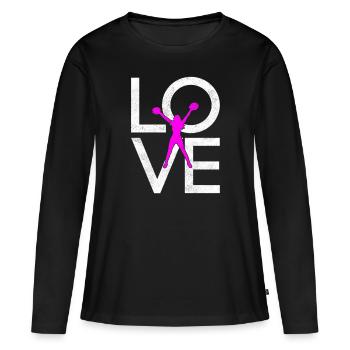 cheerleading - T-shirt manches longues Premium bio Femme - noir - Devant - Julia (174cm)