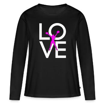 cheerleading - T-shirt manches longues Premium bio Femme - noir - Devant - Julia (174cm)