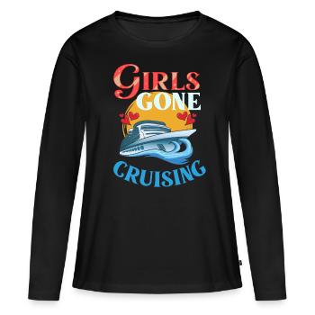Croisière Croisière Croisière Croisière - T-shirt manches longues Premium bio Femme - noir - Devant - Julia (174cm)