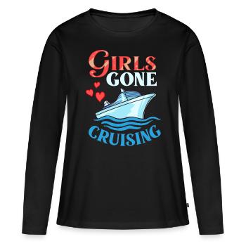 Croisière Croisière Croisière Croisière - T-shirt manches longues Premium bio Femme - noir - Devant - Julia (174cm)