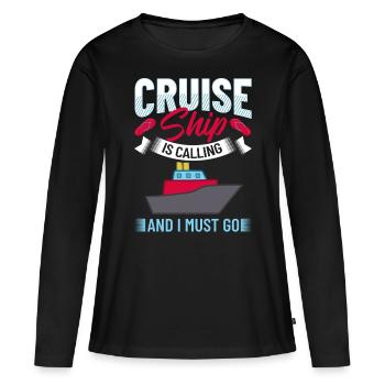 Croisière Croisière Croisière Croisière - T-shirt manches longues Premium bio Femme - noir - Devant - Julia (174cm)
