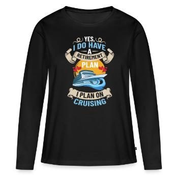 Croisière Croisière Croisière Croisière - T-shirt manches longues Premium bio Femme - noir - Devant - Julia (174cm)