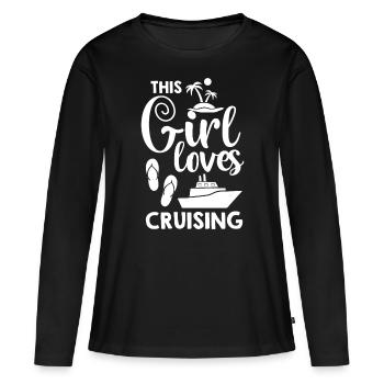 Croisière Croisière Croisière Croisière - T-shirt manches longues Premium bio Femme - noir - Devant - Julia (174cm)