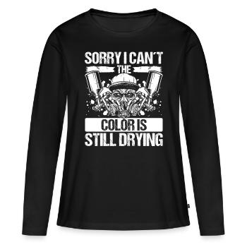 Autobody Technician Vehicle Sprayer Car Painter - Women's Premium Organic Long Sleeve Shirt - black - Front - Julia (174cm)