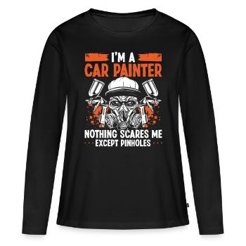 Car Painter Autobody Vehicle Sprayer Detailer - Women's Premium Organic Long Sleeve Shirt - black - Front - Julia (174cm)