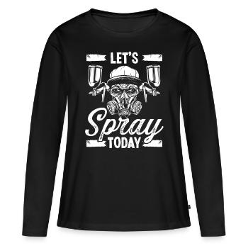 Autobody Technician Spray Car Painter Vehicle - Women's Premium Organic Long Sleeve Shirt - black - Front - Julia (174cm)