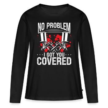 Car Painter Got you Covered Autobody Technician - Women's Premium Organic Long Sleeve Shirt - black - Front - Julia (174cm)