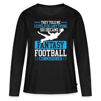 Fantasy Football Commissioner Championship Team - Frauen Premium Bio Langarmshirt - Schwarz - Vorne - Julia (174cm)