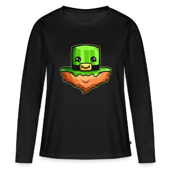 Kawaii has with face and red beard for st. - Women's Premium Organic Long Sleeve Shirt - black - Front - Julia (174cm)