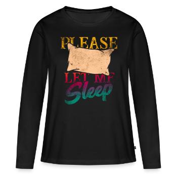 Dormir - T-shirt manches longues Premium bio Femme - noir - Devant - Julia (174cm)
