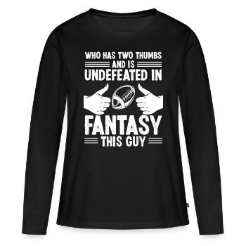 Fantasy Football Sunday Booked Championship Team - Frauen Premium Bio Langarmshirt - Schwarz - Vorne - Julia (174cm)