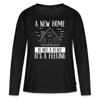 Couple Fier Nouveau Propriétaire Pendaison de Crémaillère - T-shirt manches longues Premium bio Femme - noir - Devant - Julia (174cm)