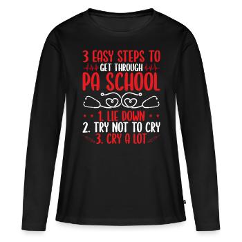 PA School Graduation Future Physician Assistant - Frauen Premium Bio Langarmshirt - Schwarz - Vorne - Julia (174cm)