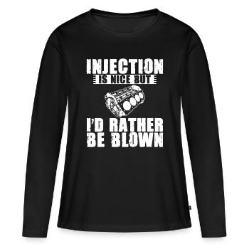 L’injection est agréable mais je préfère être soufflé 3 - T-shirt manches longues Premium bio Femme - noir - Devant - Julia (174cm)