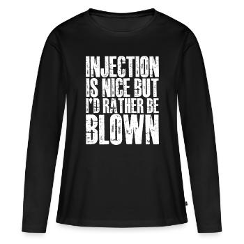 L’injection est agréable mais je préfère être soufflé 4 - T-shirt manches longues Premium bio Femme - noir - Devant - Julia (174cm)