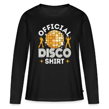 Disco 70s 80s Disco Party Outfit DiscoTheque - Women's Premium Organic Long Sleeve Shirt - black - Front - Julia (174cm)