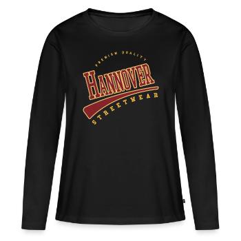 Hanovre Allemagne College High School Style - T-shirt manches longues Premium bio Femme - noir - Devant - Julia (174cm)