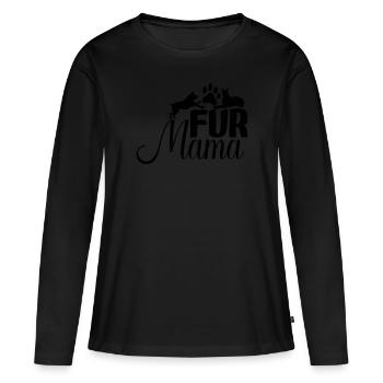 Fell-Mama - Frauen Premium Bio Langarmshirt - Schwarz - Vorne - Julia (174cm)