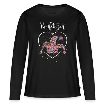 Karnevalf Konfettizeit Costume Remplacement 5ème Saison - T-shirt manches longues Premium bio Femme - noir - Devant - Julia (174cm)
