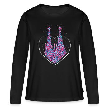 Remplacement des costumes du carnaval de la cathédrale de Cologne - T-shirt manches longues Premium bio Femme - noir - Devant - Julia (174cm)